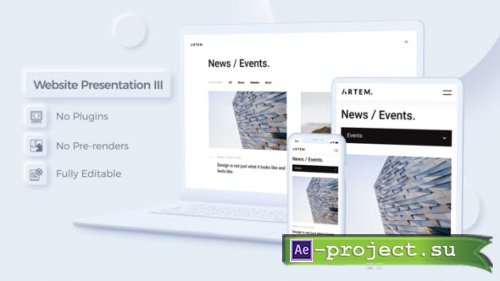 Videohive - Website Presentation III | Neomorphism - 26180643 - Project for After Effects