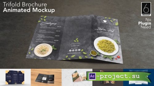 Videohive - Trifold Brochure Animated Mockup Set - 31032511 - Project for After Effects