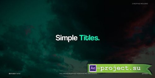 Videohive - Simple Titles - 20516045 - Project for After Effects