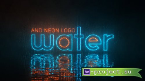 Videohive - Water and Neon Logo - 29819067 - Project for After Effects