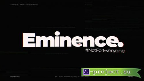 Videohive - Eminence | Glitch Logo - 24990819 - Project for After Effects