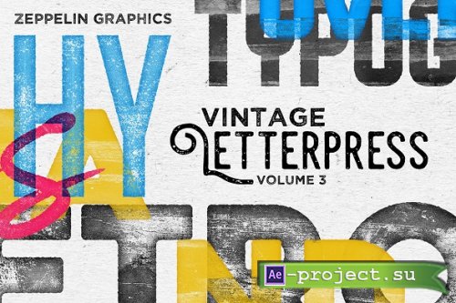 Vintage Letterpress & Screenprint Texture Effects Vol.3