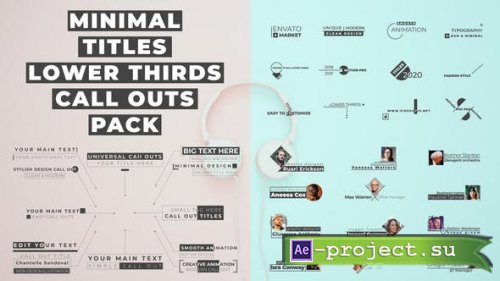 Videohive - Minimal Titles/Lower Thirds/Call Outs Pack - 26265247 - Project for After Effects