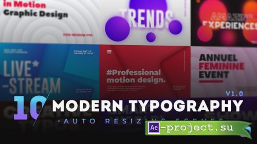 Videohive - 10 Modern Typography Scenes - 31632972 - Project for After Effects