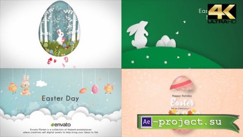 Videohive - Happy Easter Day (4 in 1) - 31670426 - Project for After Effects