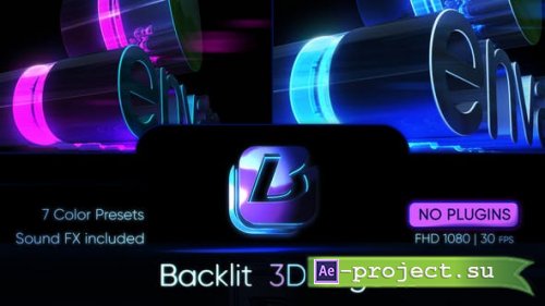Videohive - Backlit 3D Logo - 30902997 - Project for After Effects