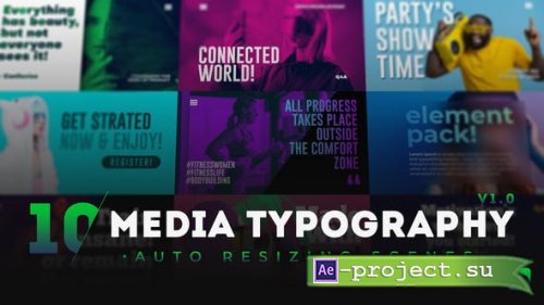 Videohive - 10 Media Typography Scenes - 31664639 - Project for After Effects