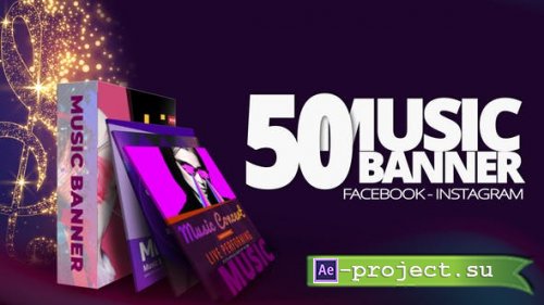 Videohive - 50 Music Banners - 30144271 - Project for After Effects