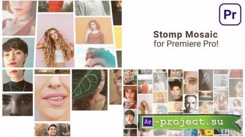 Videohive - Mosaic Stomp Multi Photo Logo - 31535403 - Premiere Pro & After Effects Project