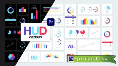 Videohive - HUD Dashboard Infographics Essential Graphics for Premiere Pro - 31652530