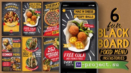 Videohive - Fun Blackboard Food Menu Instagram Stories - 31750222 - Project for After Effects