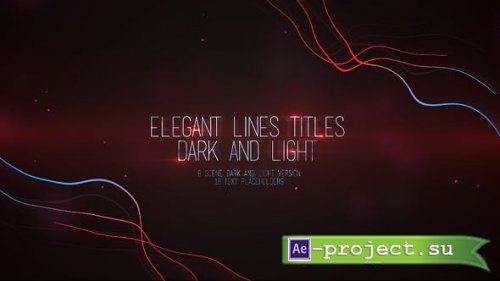 Videohive - Elegant Lines Titles: Dark and Light - 16386628 - Project for After Effects