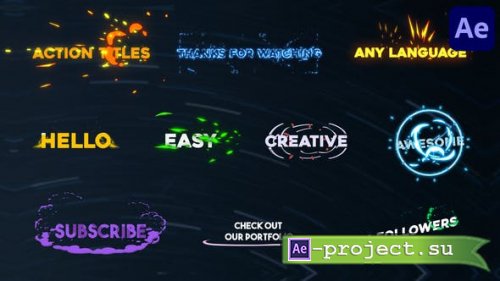 Videohive - Colorful Action Titles | After Effects - 31737707 - Project & Script for After Effects