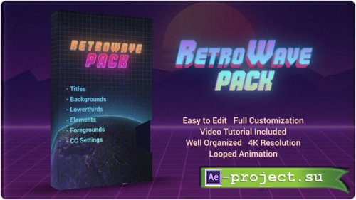 Videohive - Retro Wave Pack - 28786036 - Project for After Effects