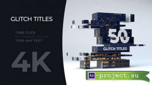 Videohive - Glitch Minimal Titles - 21727190 - Project for After Effects