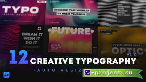 Videohive - 12 Creative Typography Scenes - 31809887 - Project for After Effects