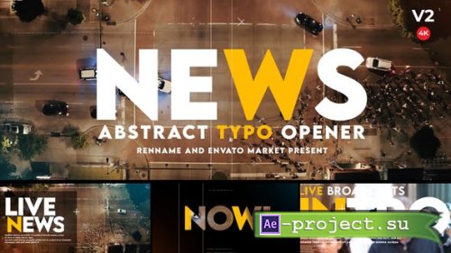 Videohive - Typographic Abstract News Opener - 27460021 - Project for After Effects