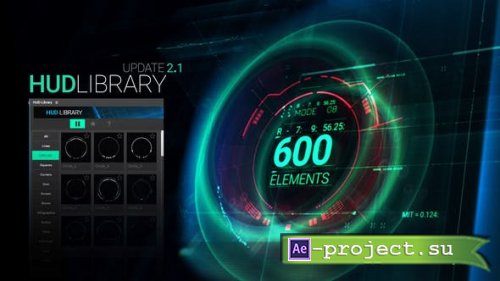 Videohive - HUD Library V2.1 - 21100353 - Project & Script for After Effects