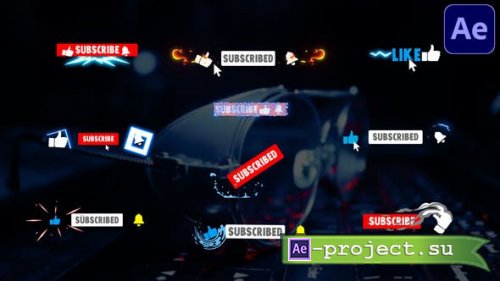 Videohive - Youtube Subscribe Buttons | After Effects - 31937802 - Project for After Effects