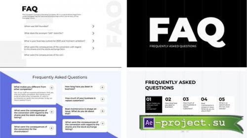 Videohive - FAQ Frequently Asked Questions Answers - 31989449 - Project for After Effects