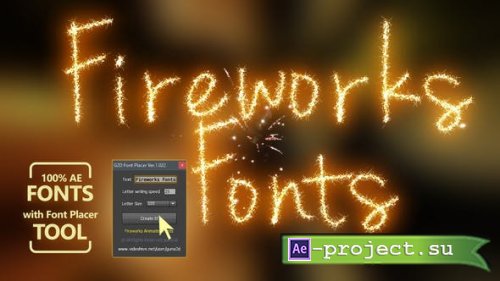 Videohive - Fireworks Animated Font Pack with Tool - 31992844 - Project & Script for After Effects