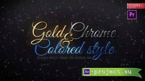 Videohive - Gold Chrome Colored Steel Titles - 24647949 - Premiere Pro Templates