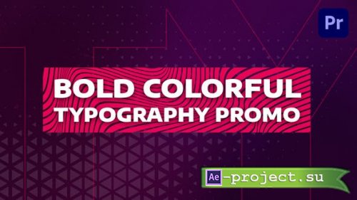 Videohive - Bold Colorful Typography Promo | Mogrt - 31901878 - Premiere Pro & After Effects Project