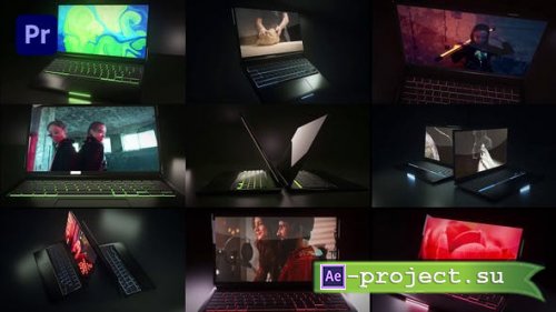Videohive - Dark Laptop Mockup - 31995438 - Premiere Pro Templates