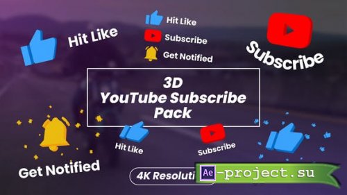 Videohive - 3D YouTube Subscribe Pack - 31859048 - Project for After Effects