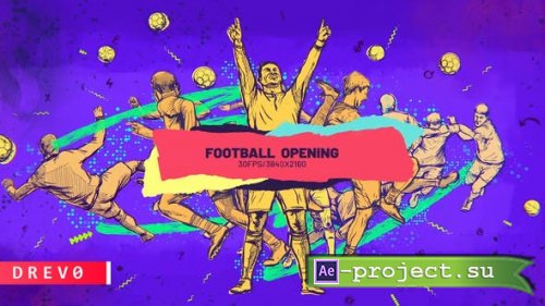 Videohive - Football Opener/ Soccer Live/ TV Intro/ Sport/ Ball/ Dynamic Brush/ Draw/ Game Promo/ Players/ Event - 32047073