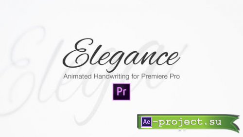 Videohive - Elegance - Animated Handwriting Typeface - 22619712 - Premiere Pro Templates