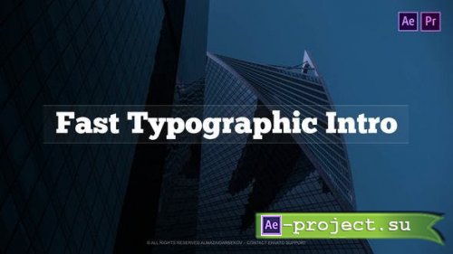 Videohive - Fast Typographic Intro - 23252244 - Premiere Pro & After Effects Project