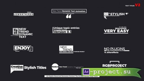 Videohive - Text Titles V2 - 22452809 - Project for After Effects