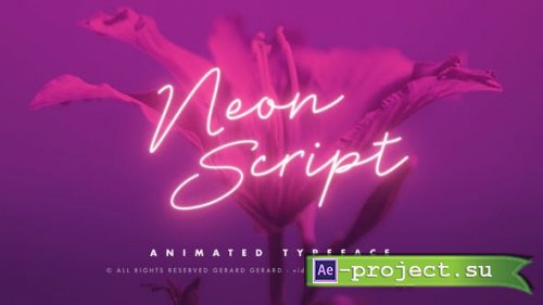 Videohive - Neon Script - Animated typeface - 22877441 - Project & Script for After Effects