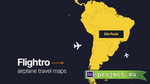 Videohive - Flightro - Airplane Travel Maps - 32197214 - Project for After Effects