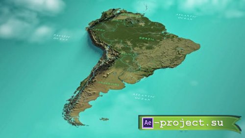 Videohive - South America Map - 32250653 - Project for After Effects