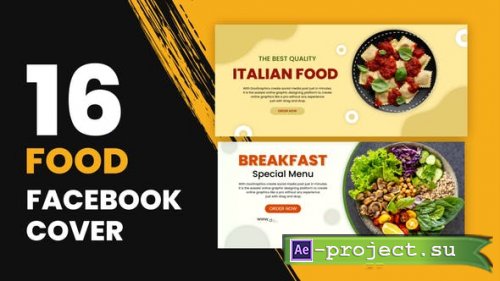 Videohive - Food Facebook Cover - 32305916 - Project for After Effects