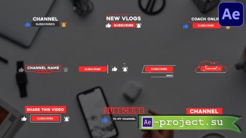 Videohive - Youtube Subscribe Buttons | After Effects - 32323066 - Project for After Effects