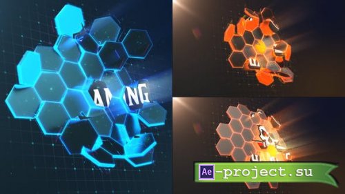 Videohive - Hi-Tech Hexagons | Logo Reveal - 27244677 - Project for After Effects