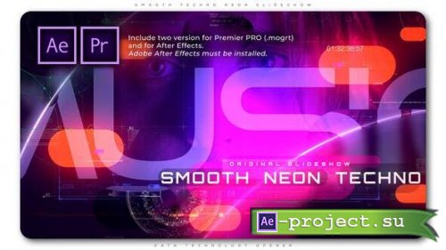 Videohive - Smooth Techno Neon Slideshow - 32299148 - Premiere Pro & After Effects