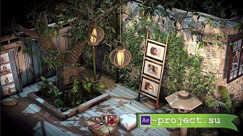 Photo Gallery In A Garden At Night 826562 - Project for After Effects