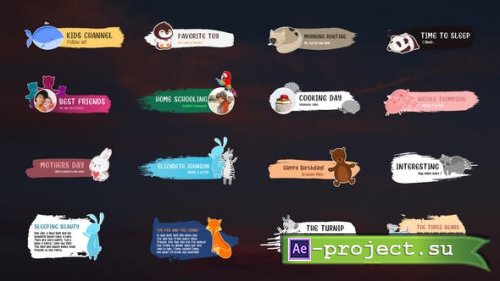 Videohive - Kids Animals Lower Thirds | After Effects - 32385832 - Project for After Effects
