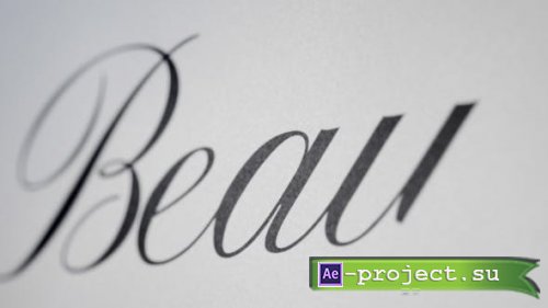 Videohive - Beauty - Animated Handwriting Typeface - 13788203 - Project for After Effects
