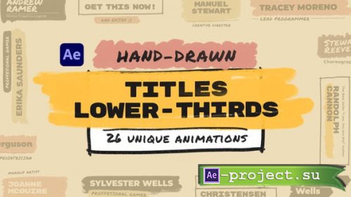 Videohive - Hand Drawn Brush Titles Lower Thirds - 32491154 - Project for After Effects