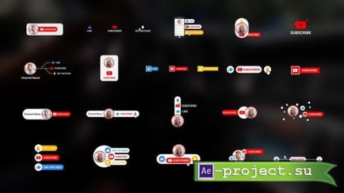 Videohive - 20 YouTube Subscribe Pack - 26644665 - Project for After Effects