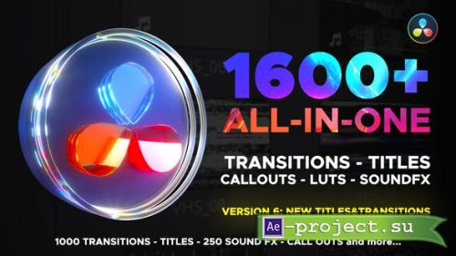 Videohive - Transitions Library for DaVinci Resolve V6 - 29483279