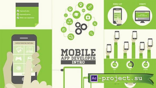 Videohive - Mobile App Developer Intro - 7910442 - Project for After Effects