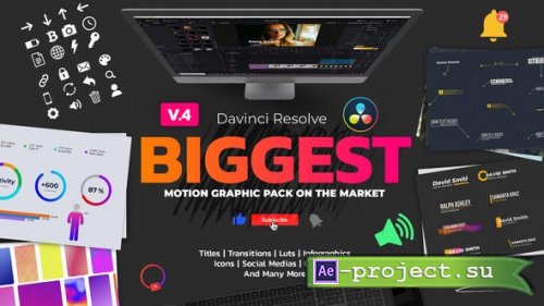 Videohive - Motion Graphic Pack for Davinci Resolve V3 - 30109295 - Project & Script for DaVinci Resolve