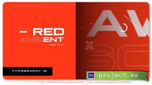 Videohive - Red Ambient Titles Intro - 32544714 - Project for After Effects