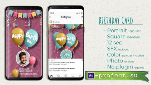 Videohive - Birthday Card - 32502563 - Project for After Effects